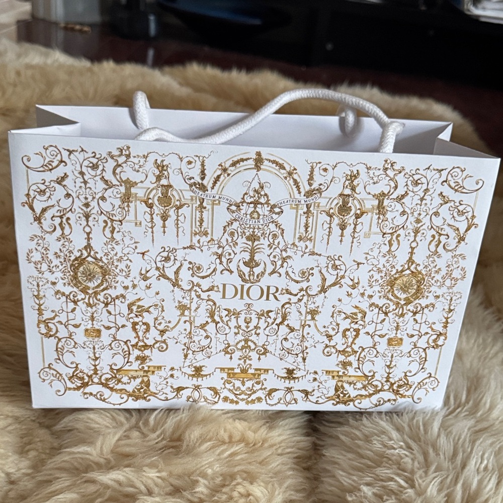 Dior Ornate White and Gold Bag
